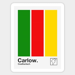 County Carlow / Original Retro Style Minimalist Poster Design Magnet